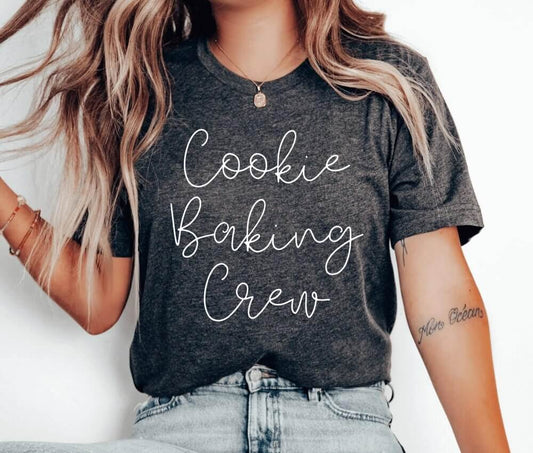 Cookie Baking Crew Unisex T-Shirt - Bakery Baking Queen Cookie Lady Cupcake Cookie Dealer Bake Cooking Christmas Cake Baking Cookie Baker Cookier Pastry Chef Christmas Cookie Shirt