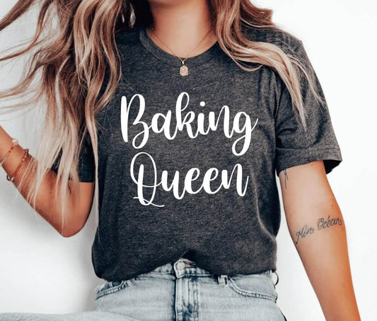 Baking Queen Unisex T-Shirt - Bakery Cookie Lady Cupcake Cookie Dealer Cooking Christmas Cake Baking Cookie Baking Cookier Pastry Chef Cookie Baker Christmas Cookie Shirt