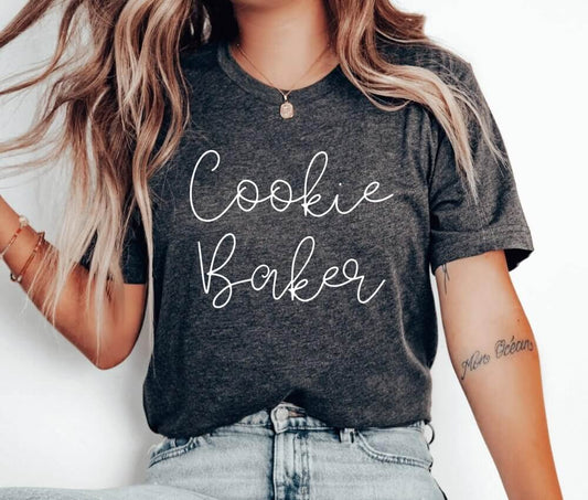 Cookie Baker Unisex T-Shirt - Cookie Baking Cookier Pastry Chef Bakery Baking Queen Cookie Lady Cupcake Cookie Dealer Cooking Cake Christmas Baking Christmas Cookie Bake Shirt