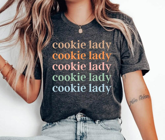 Cookie Lady Unisex T-Shirt - Christmas Cake Baking Christmas Cookie Baking Cookier Pastry Chef Cookie Baker Bakery Baking Queen Cupcake Cookie Dealer Cooking Shirt