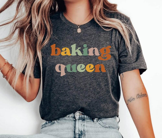 Baking Queen Unisex T-Shirt - Cookie Baking Bakery Cookie Lady Cupcake Cookie Dealer Cookier Pastry Chef Cookie Baker Cooking Christmas Cake Baking Christmas Cookie Shirt