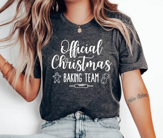 Official Christmas Baking Team Unisex T-Shirt - Cookie Baking Cookier Pastry Chef Cookie Baker Bakery Baking Queen Cookie Lady Cupcake Cookie Dealer Cooking Cake Baking Christmas Cookie Shirt
