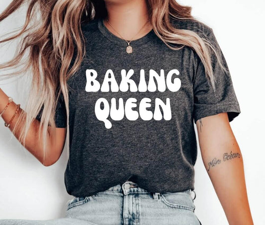 Baking Queen Unisex T-Shirt - Cookie Baking Cookier Pastry Chef Cookie Baker Bakery Cupcake Cookie Dealer Cooking Christmas Cake Cookie Lady Baking Christmas Cookie Shirt