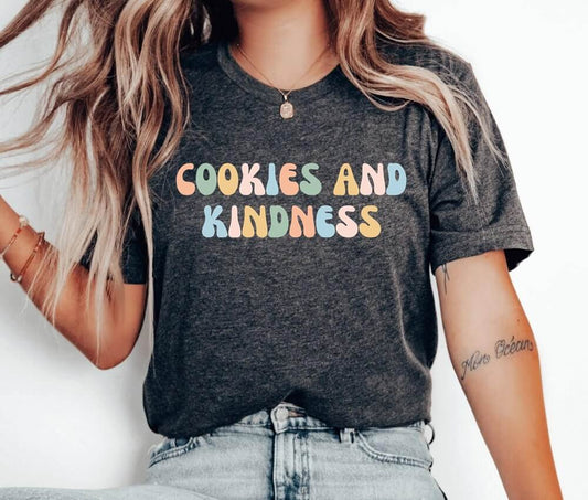 Cookies And Kindness Unisex T-Shirt - Christmas Cake Baking Christmas Cookie Baking Cookier Pastry Chef Cookie Baker Bakery Baking Queen Cookie Lady Cupcake Cookie Dealer Cooking Shirt