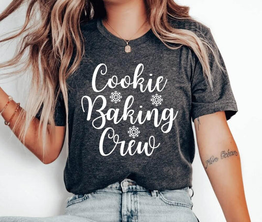 Cookie Baking Crew Unisex T-Shirt - Pastry Chef Cookie Bakery Baking Queen Cookie Lady Cupcake Cookie Dealer Cooking Bake Christmas Baking Cake Christmas Cookie Baker Cookier Shirt